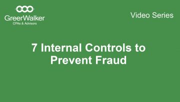 Internal Controls to Prevent Fraud